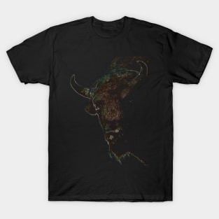 american bison, Colourful Bison T-Shirt